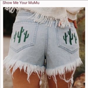 Show Me Your MuMu Wyoming denim shorts